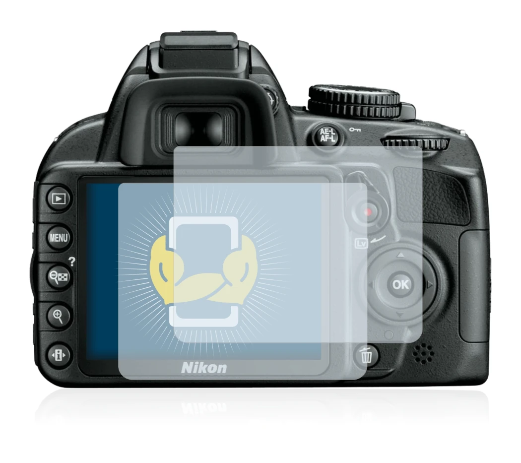 Image de l'appareil Nikon D3100 avec une grande variété de protections d'écran.