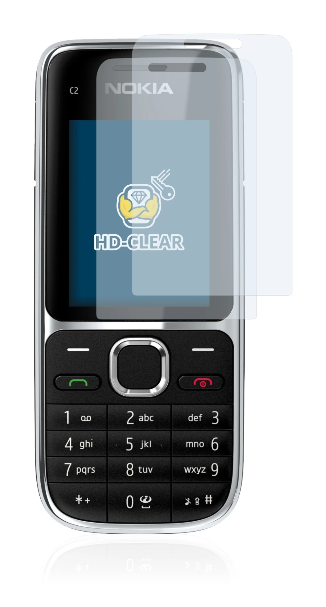 Image de l'appareil Nokia C2-01 avec une grande variété de protections d'écran.