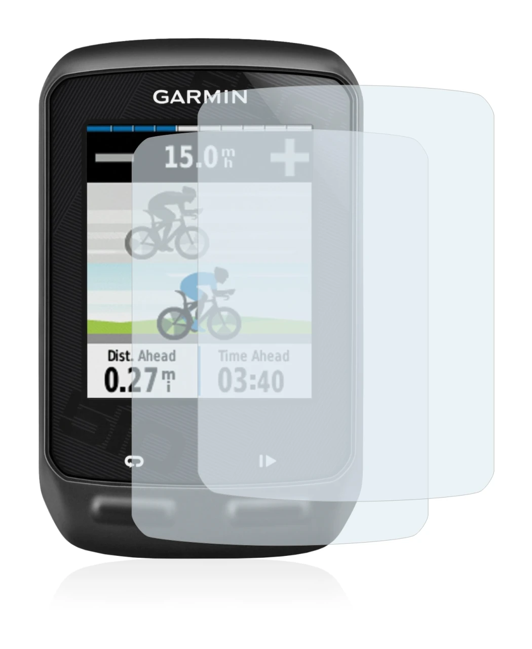Image de l'appareil Garmin Edge 510 avec une grande variété de protections d'écran.