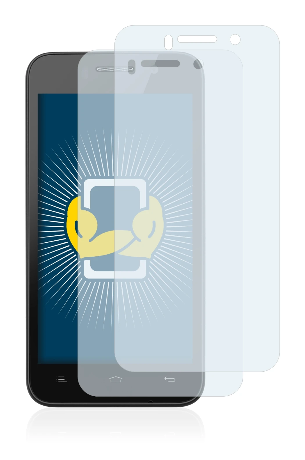 Image de l'appareil NGM Forward Infinity avec une grande variété de protections d'écran.