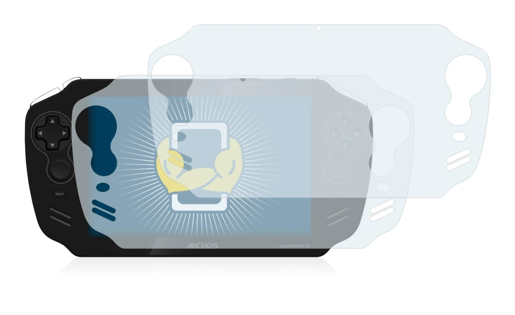 Image de l'appareil Archos GamePad 2 avec une grande variété de protections d'écran.