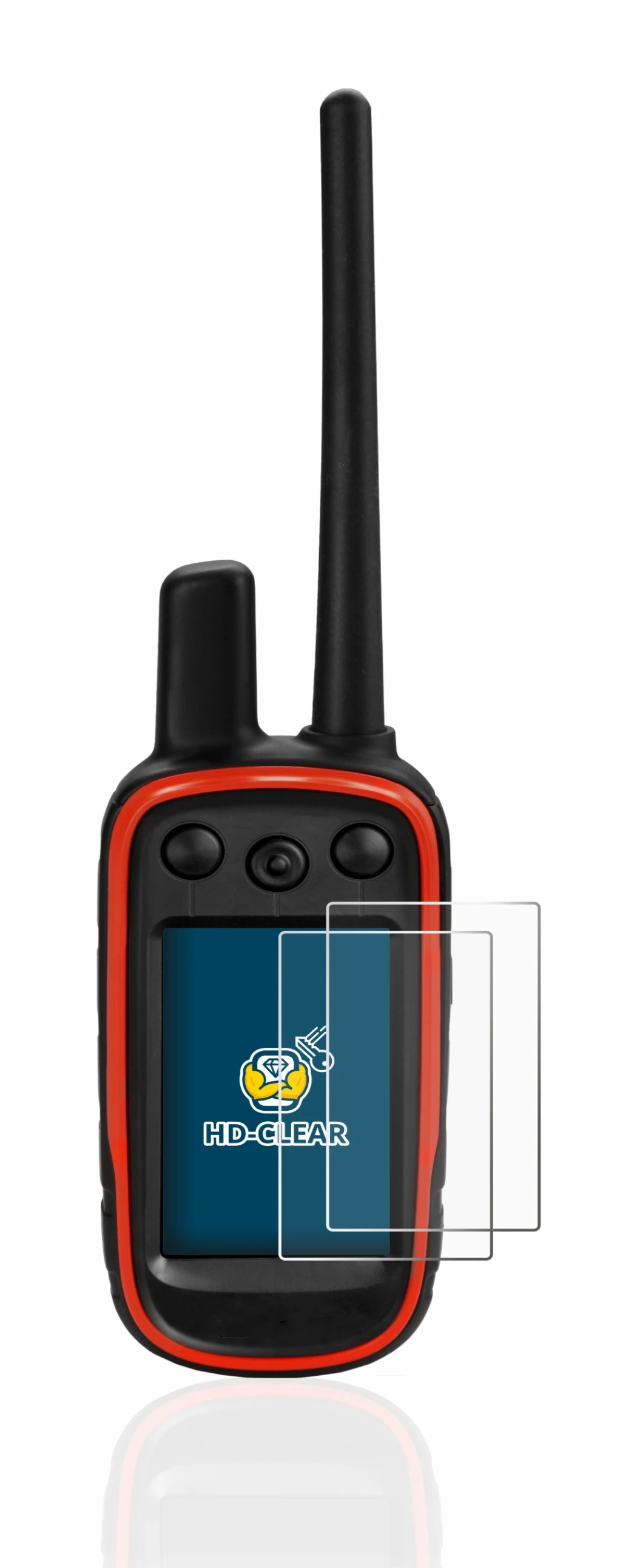 Image de l'appareil Garmin Alpha 100 avec une grande variété de protections d'écran.