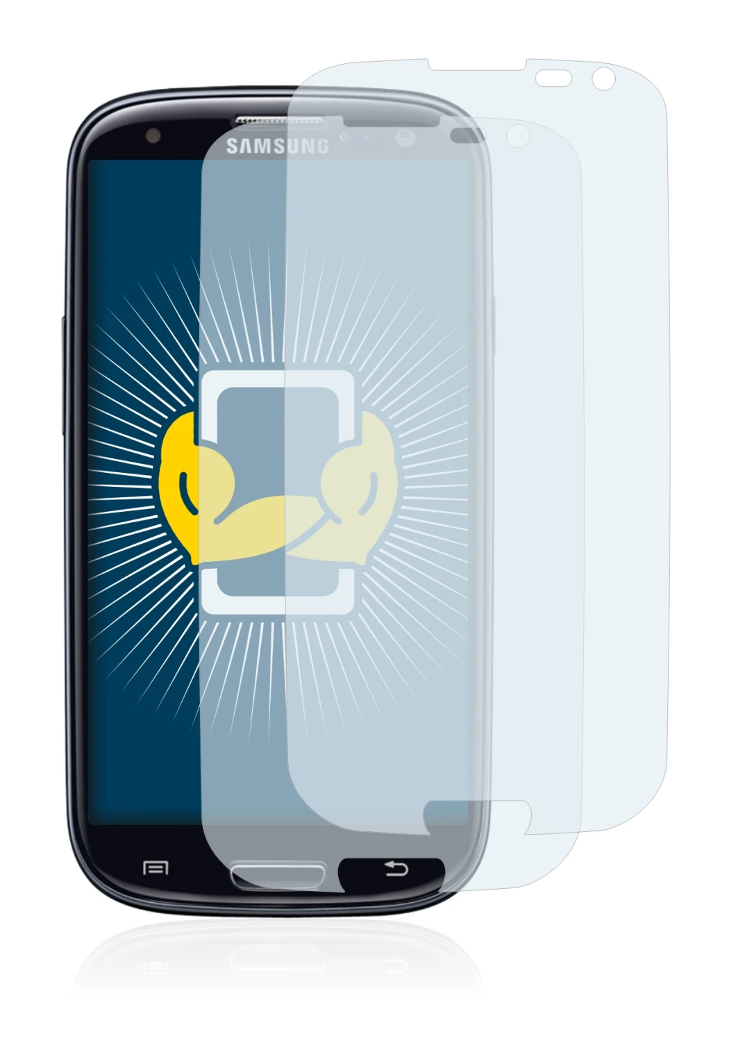 Image de l'appareil Samsung Galaxy S3 Neo I9300I avec une grande variété de protections d'écran.