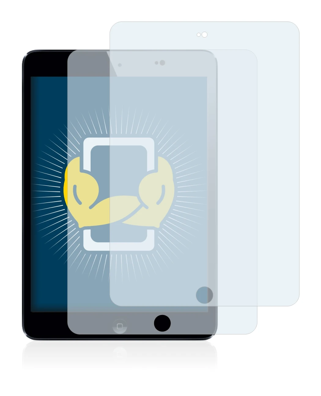 Image de l'appareil Apple iPad Mini 3 2014 avec une grande variété de protections d'écran.