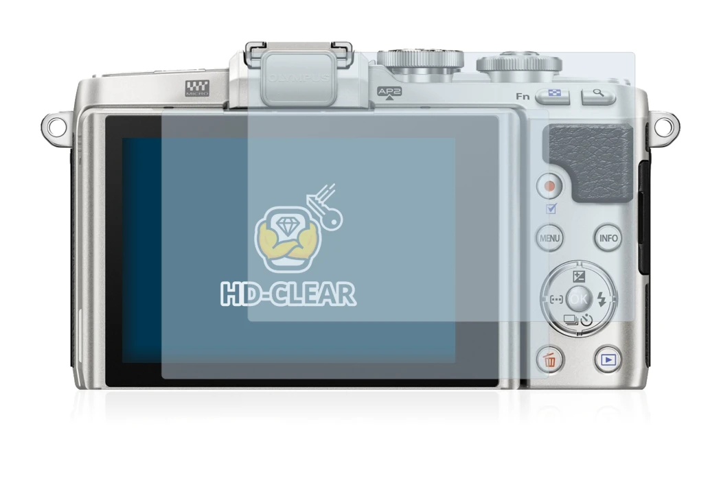 Image de l'appareil Olympus PEN E-PL7 avec une grande variété de protections d'écran.