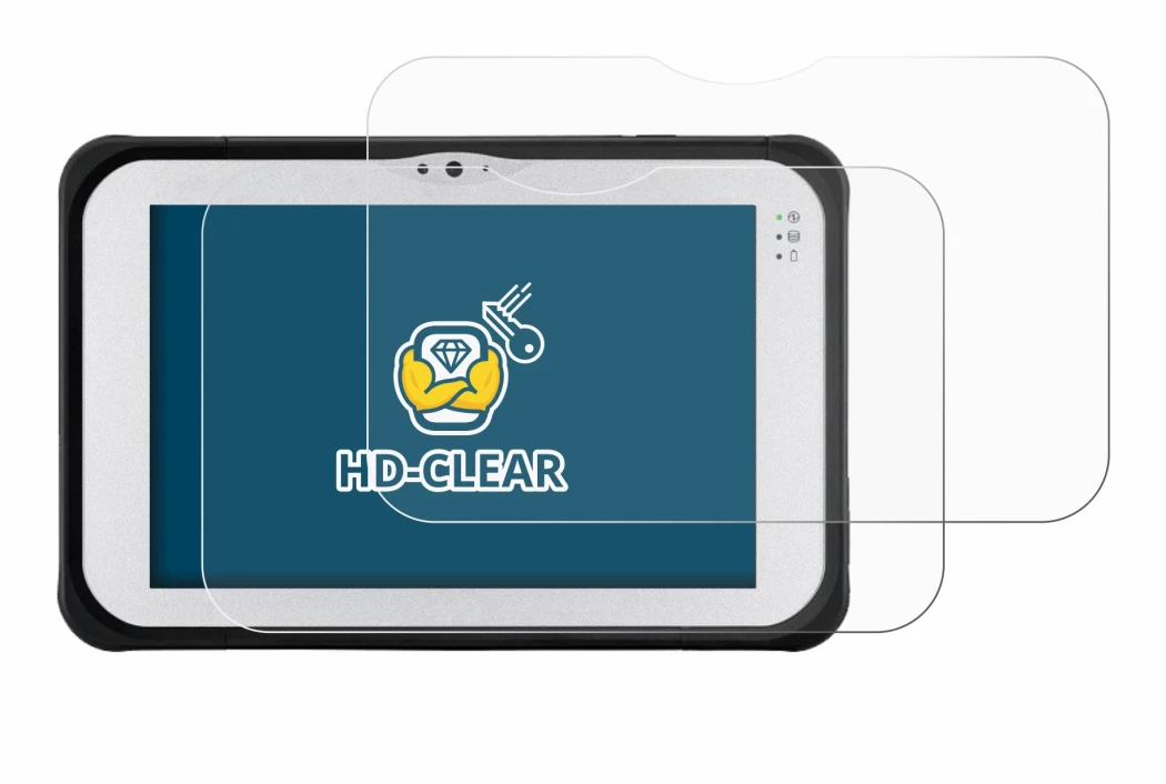 Image de l'appareil Panasonic Toughpad FZ-M1 avec une grande variété de protections d'écran.