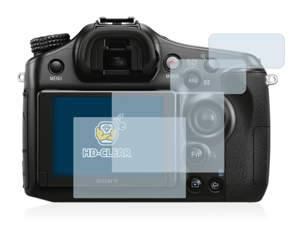 Image de l'appareil Sony Alpha 68 avec une grande variété de protections d'écran.