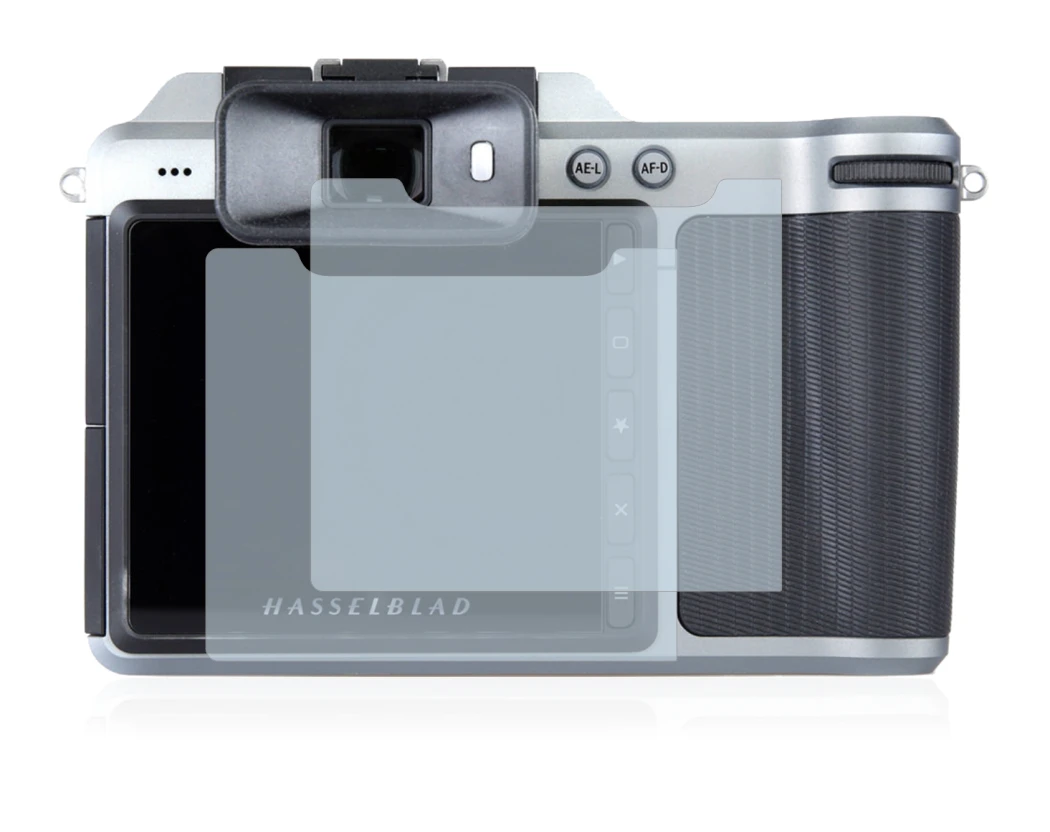 Image de l'appareil Hasselblad X1D-50c avec une grande variété de protections d'écran.