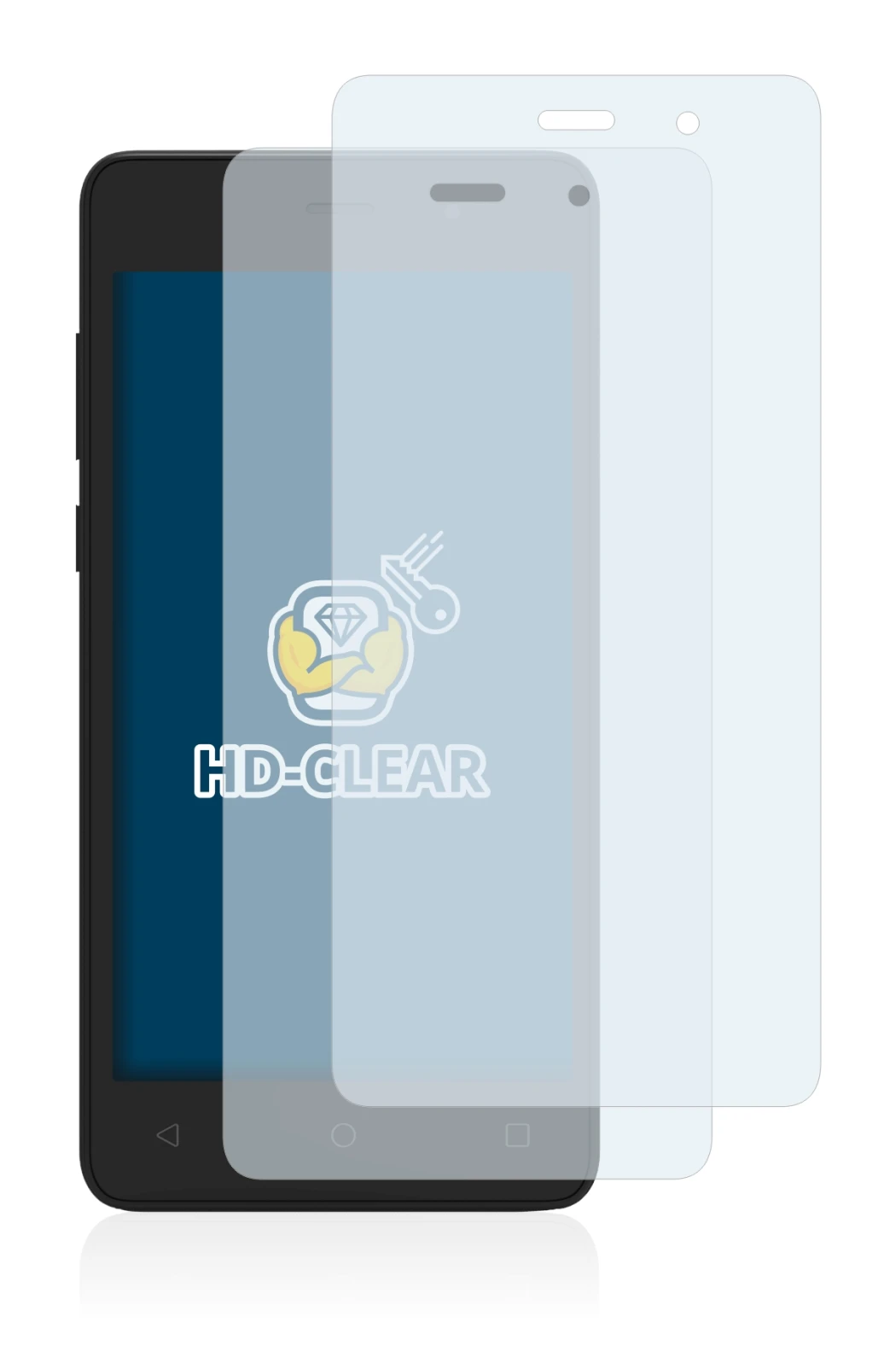 Image de l'appareil Archos 45d Platinum avec une grande variété de protections d'écran.