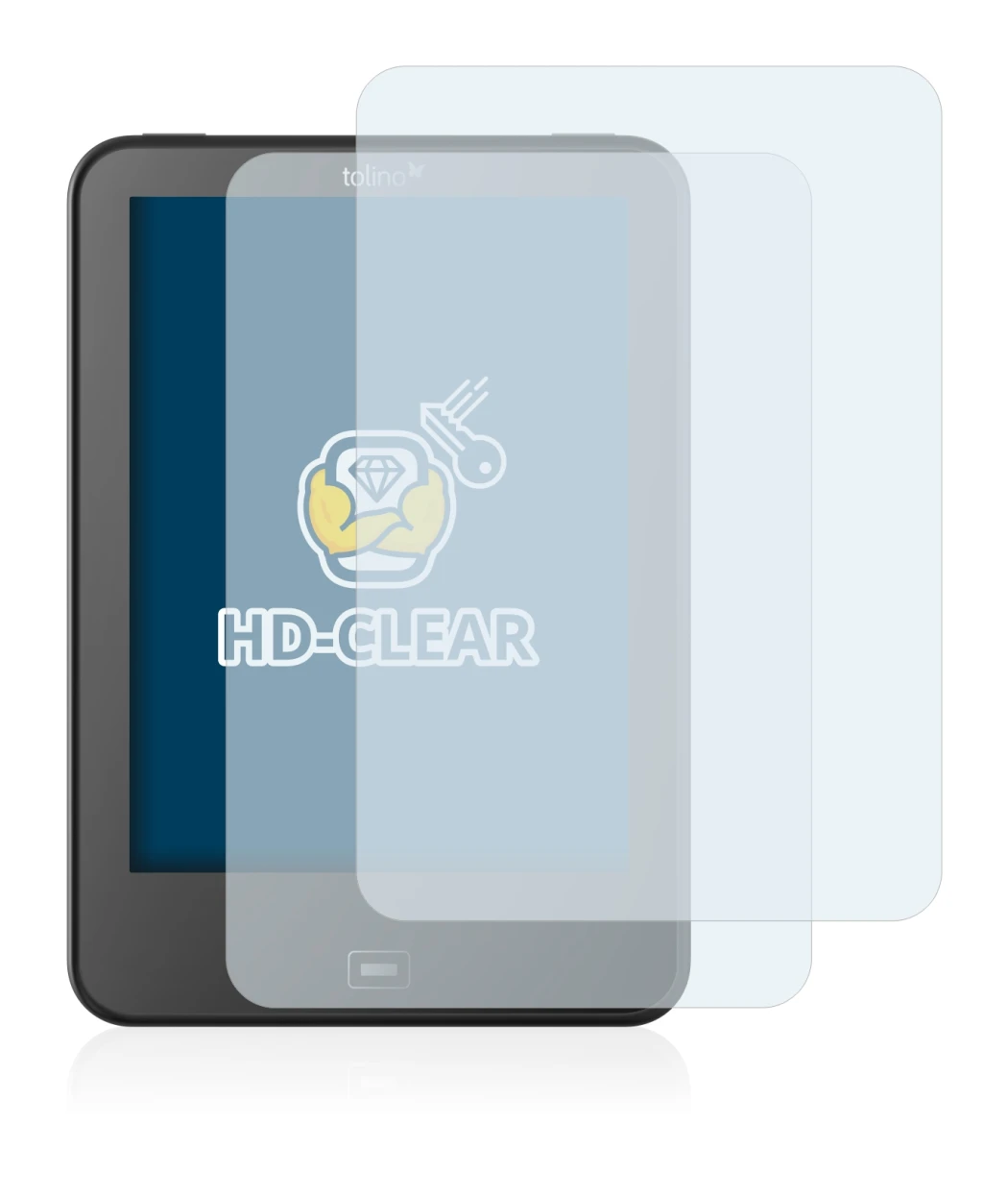 Image de l'appareil Tolino Vision 4 HD avec une grande variété de protections d'écran.