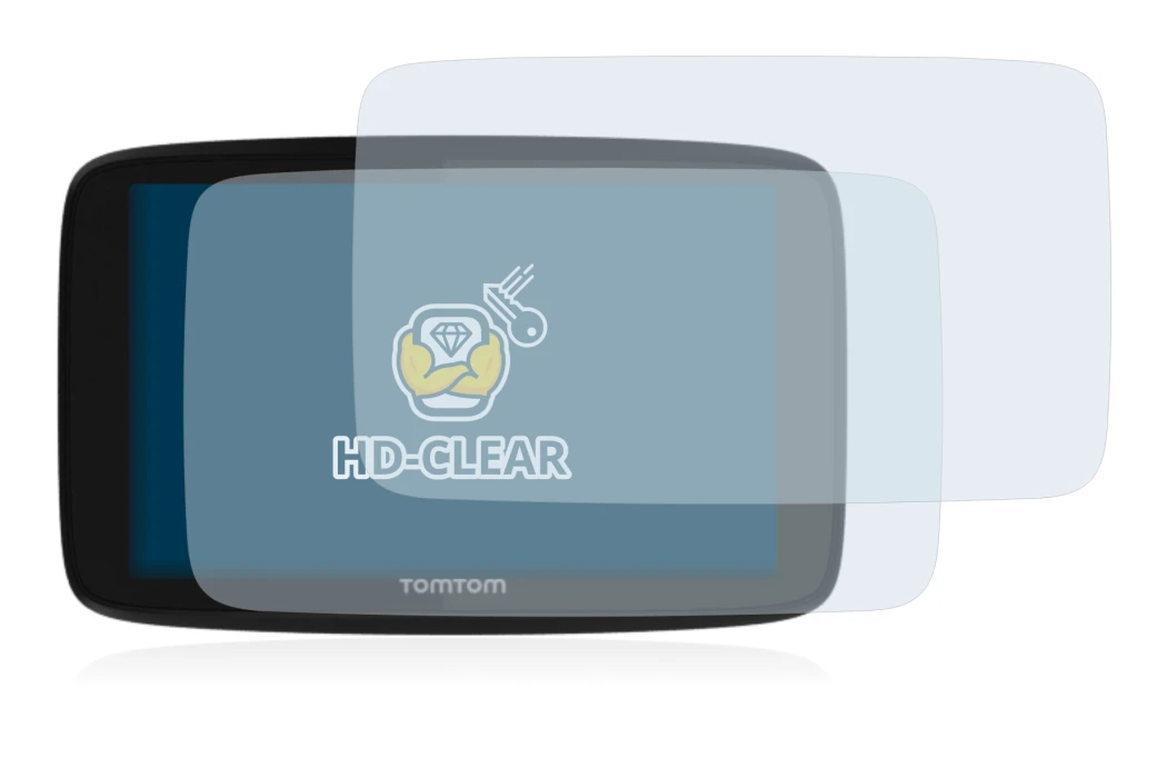 Image de l'appareil TomTom GO 520 avec une grande variété de protections d'écran.