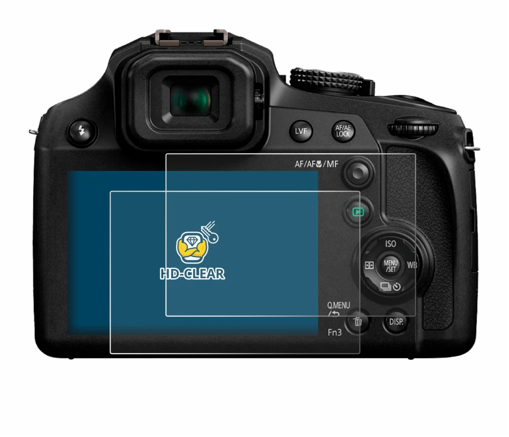 Image de l'appareil Panasonic Lumix DC-FZ82 avec une grande variété de protections d'écran.