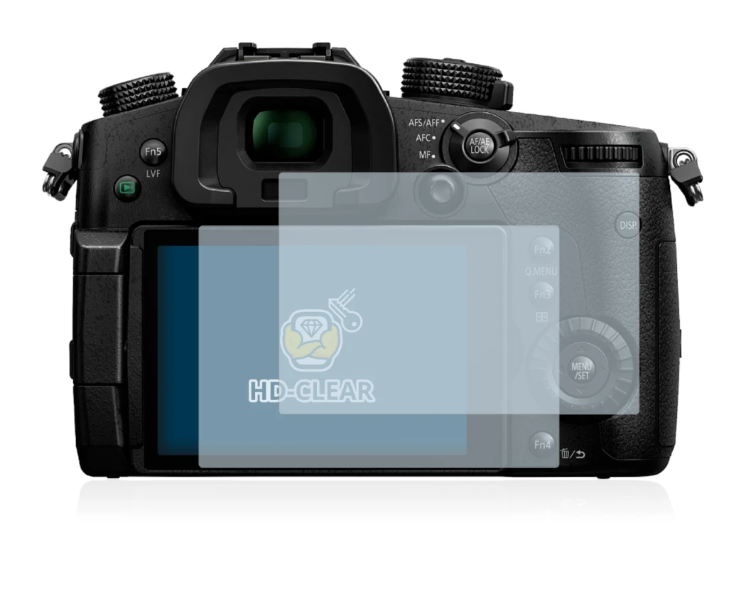 Image de l'appareil Panasonic Lumix DC-GH5 avec une grande variété de protections d'écran.