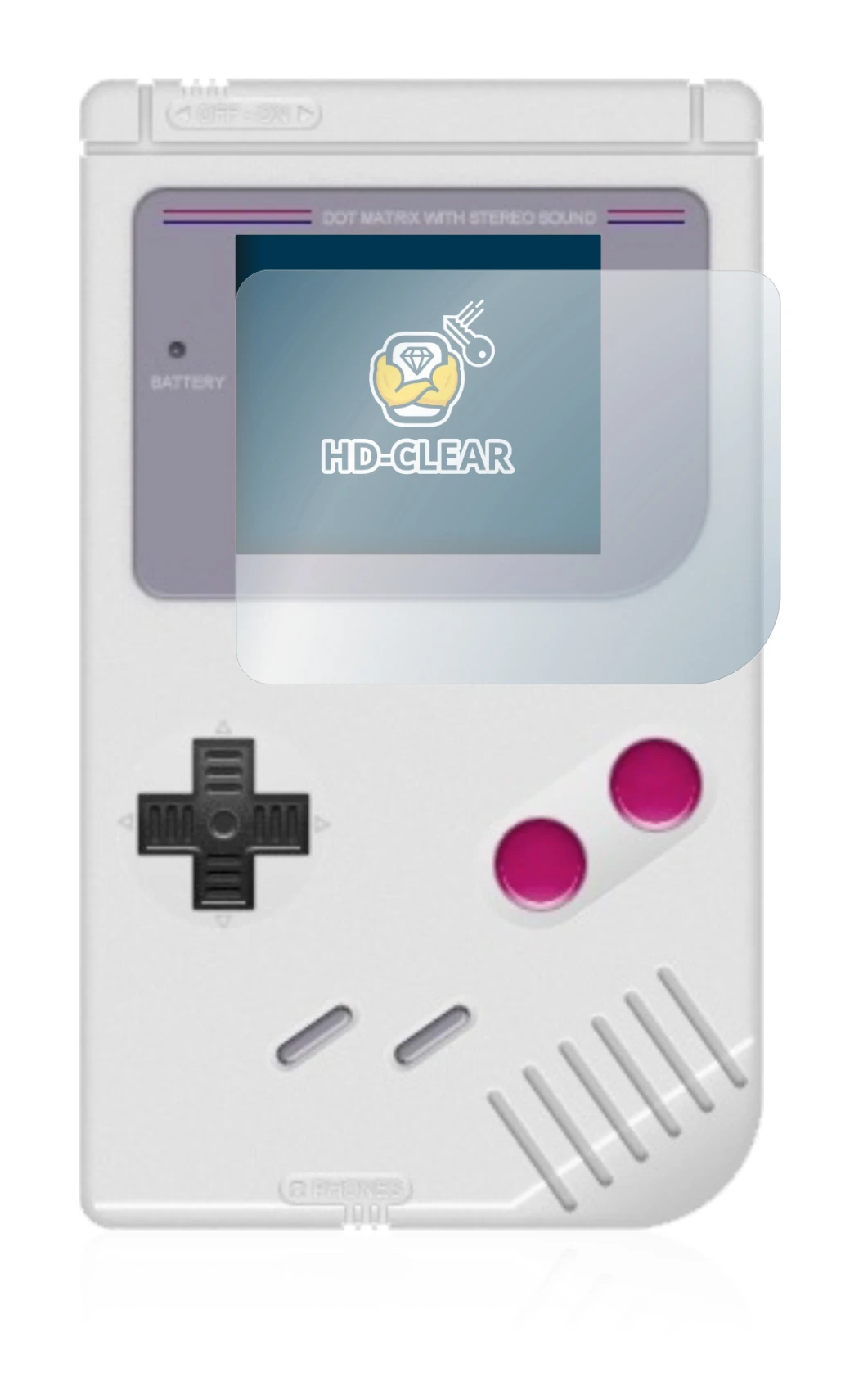 Image de l'appareil Nintendo Gameboy (1989) avec une grande variété de protections d'écran.