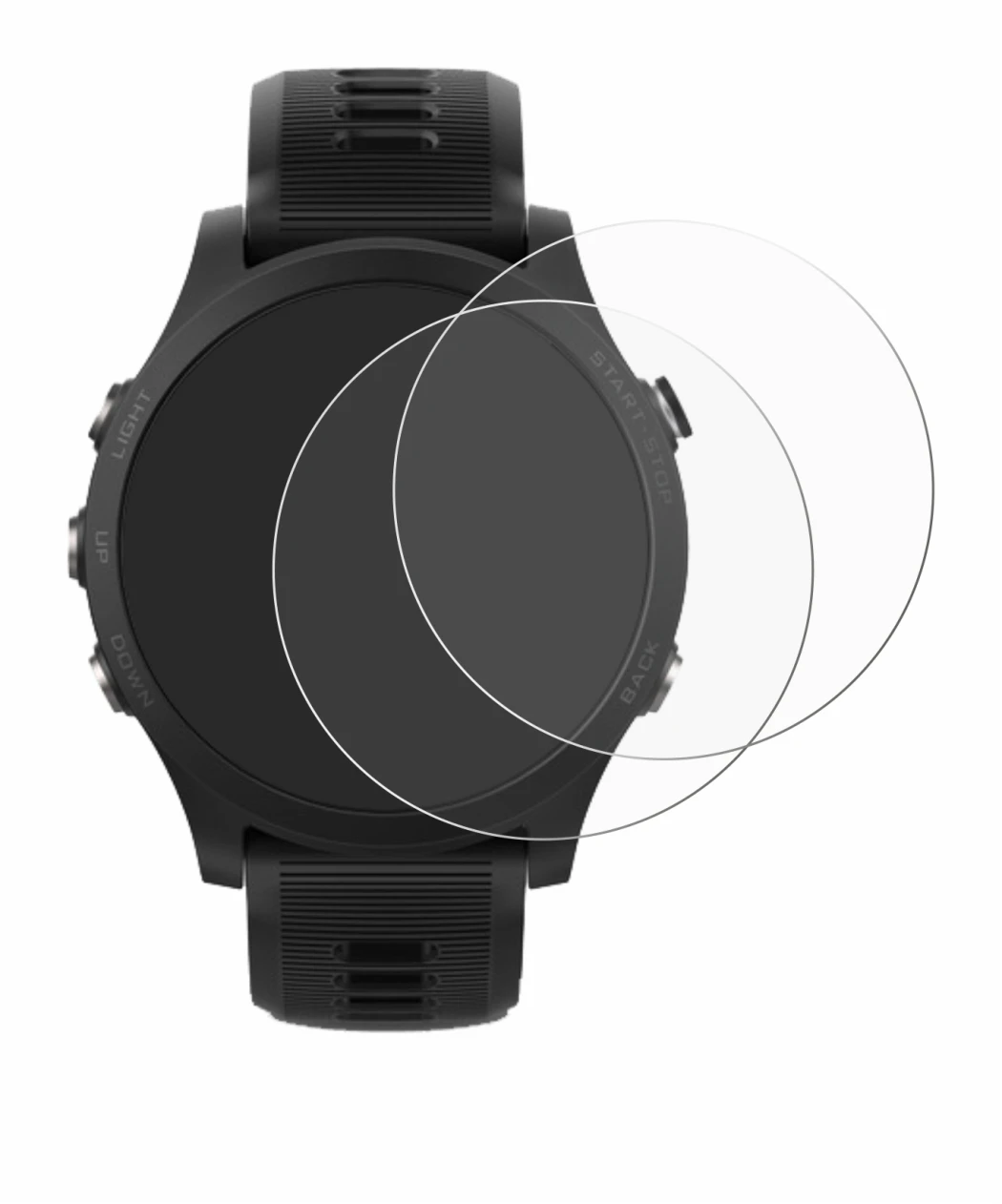 Image de l'appareil Garmin Forerunner 935 avec une grande variété de protections d'écran.