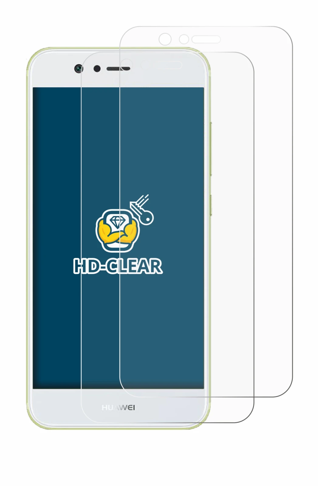 Image de l'appareil Huawei Nova 2 avec une grande variété de protections d'écran.