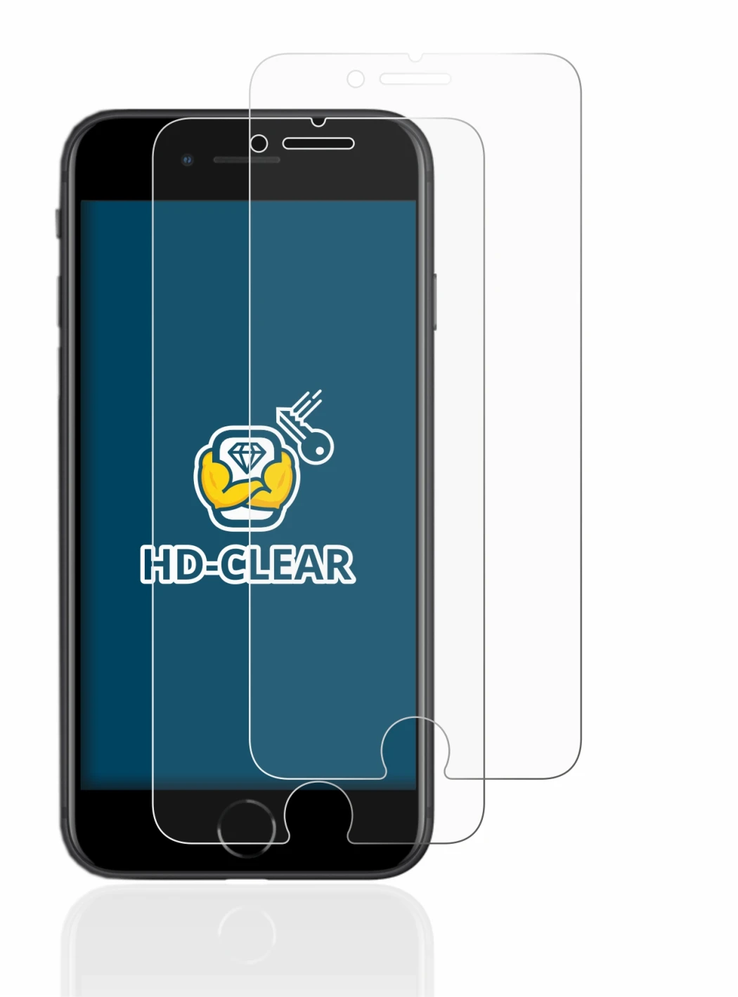Image de l'appareil Apple iPhone SE 2 2020 avec une grande variété de protections d'écran.