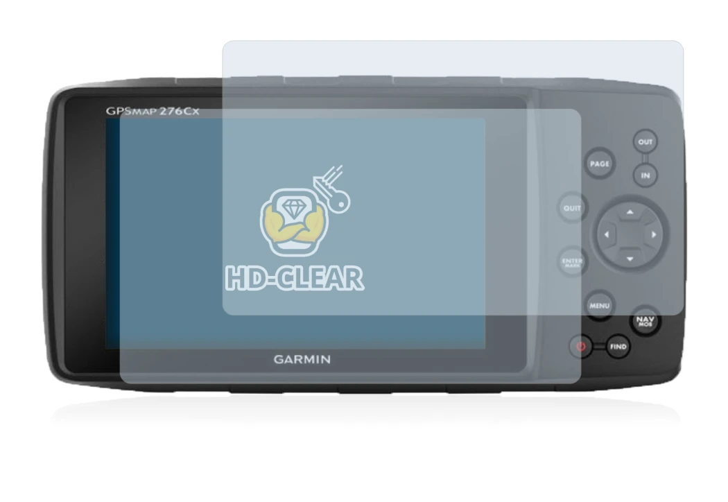 Image de l'appareil Garmin GPSMAP 276Cx avec une grande variété de protections d'écran.