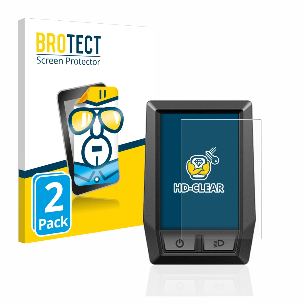 Face avant d’un emballage produit avec le logo de la marque BROTECT. À côté, l’appareil Bosch Kiox est représenté avec la prot