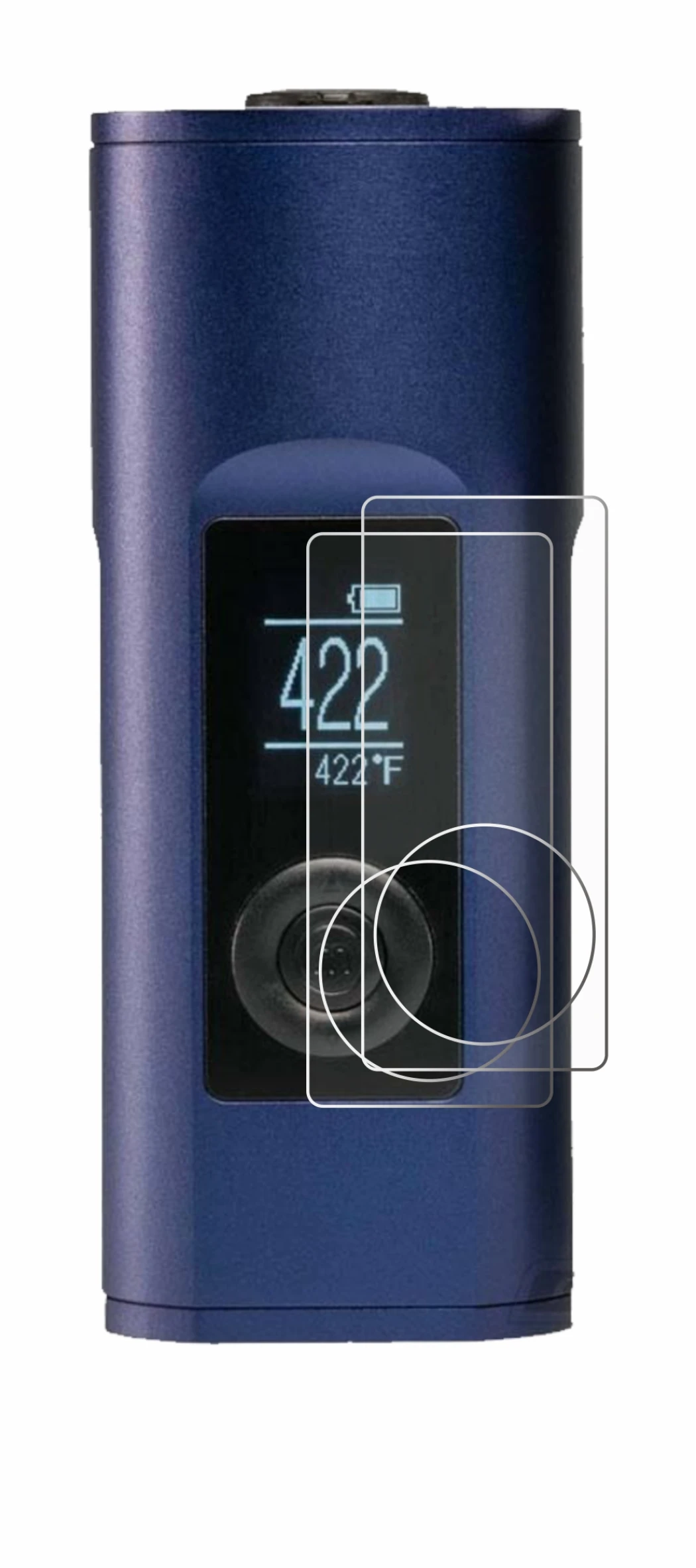 Image de l'appareil Arizer Solo 2 avec une grande variété de protections d'écran.