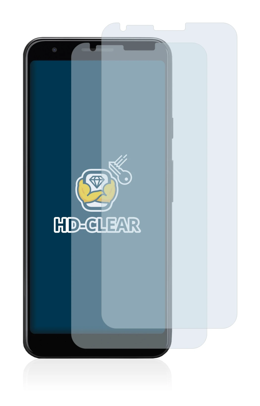 Image de l'appareil Google Pixel 3a XL avec une grande variété de protections d'écran.