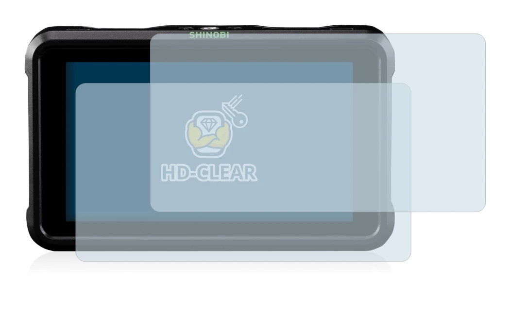 Image de l'appareil Atomos Shinobi avec une grande variété de protections d'écran.