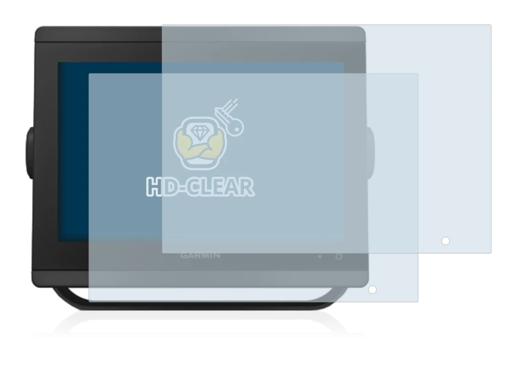 Image de l'appareil Garmin GPSMAP 8410xsv avec une grande variété de protections d'écran.