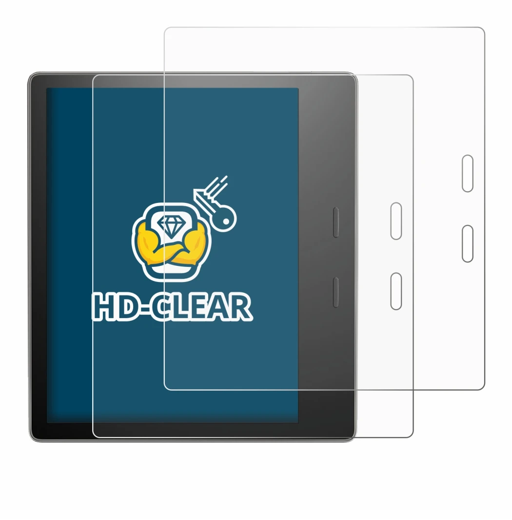 Image de l'appareil Amazon Kindle Oasis 2019 (10ème Gen.) avec une grande variété de protections d'écran.