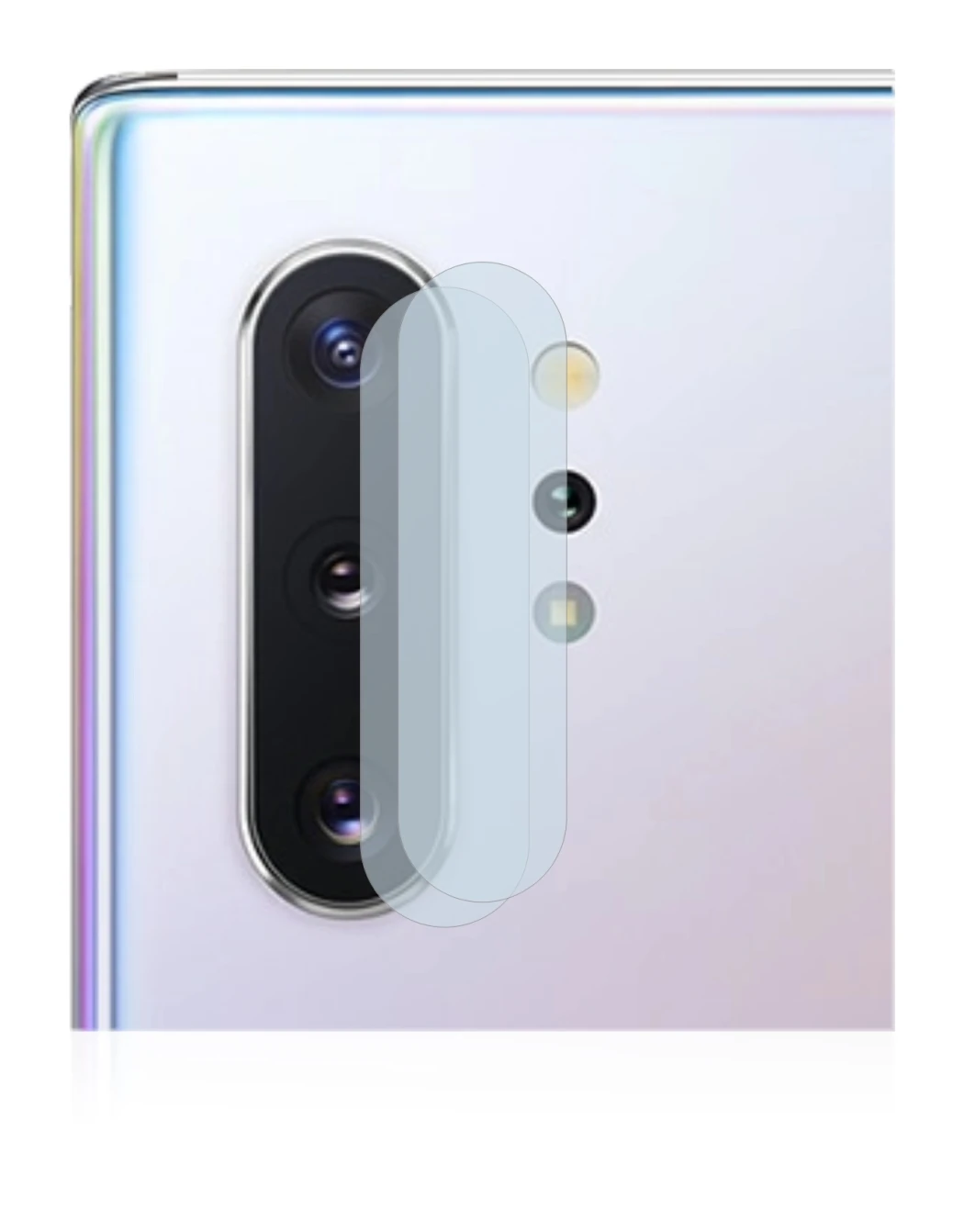 Image de l'appareil Samsung Galaxy Note 10 Plus (Caméra UNIQUEMENT) avec une grande variété de protections d'écran.