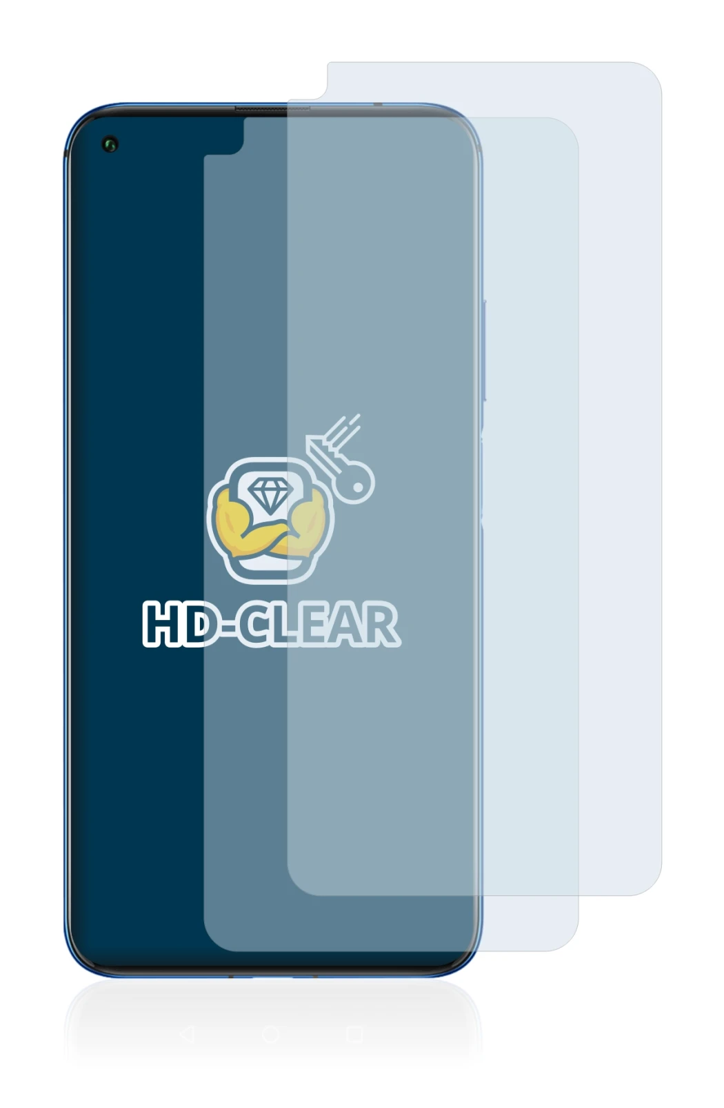 Image de l'appareil Huawei Nova 5T avec une grande variété de protections d'écran.