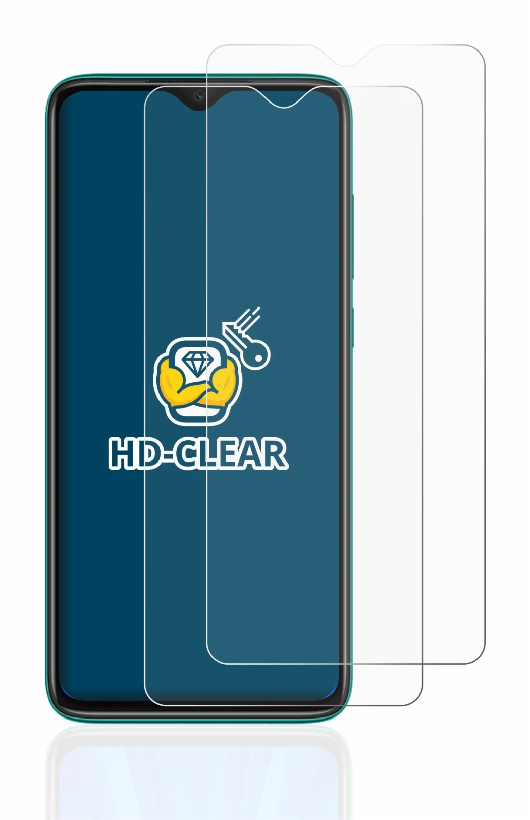 Image de l'appareil Xiaomi Redmi Note 8 Pro avec une grande variété de protections d'écran.