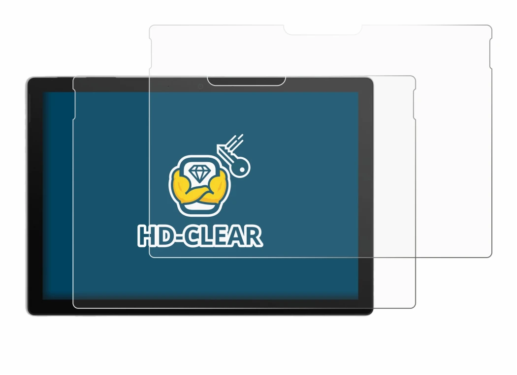 Image de l'appareil Microsoft Surface Pro 7 avec une grande variété de protections d'écran.