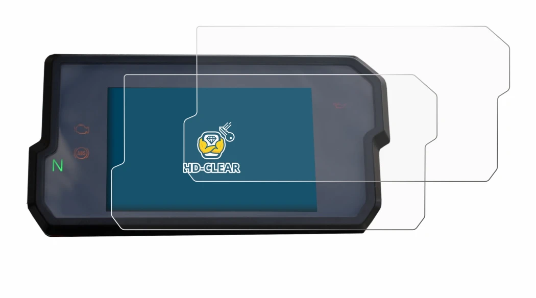 Image de l'appareil KTM 125 / 390 Duke 2017+ avec une grande variété de protections d'écran.