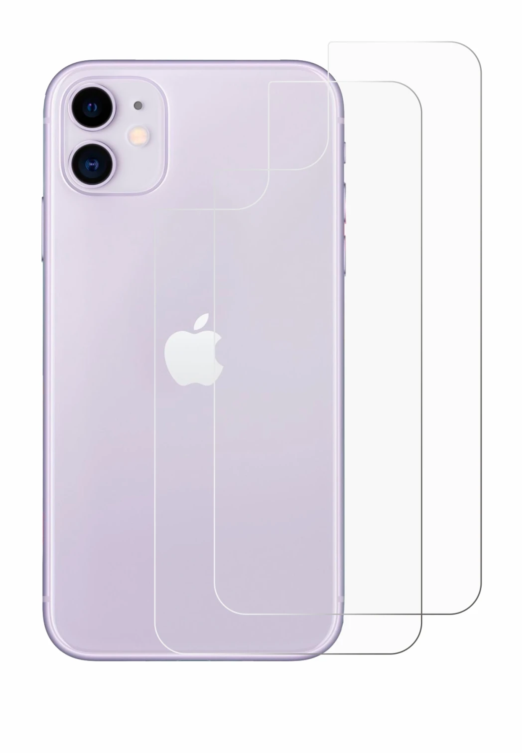 Image de l'appareil Apple iPhone 11 (Arrière) avec une grande variété de protections d'écran.