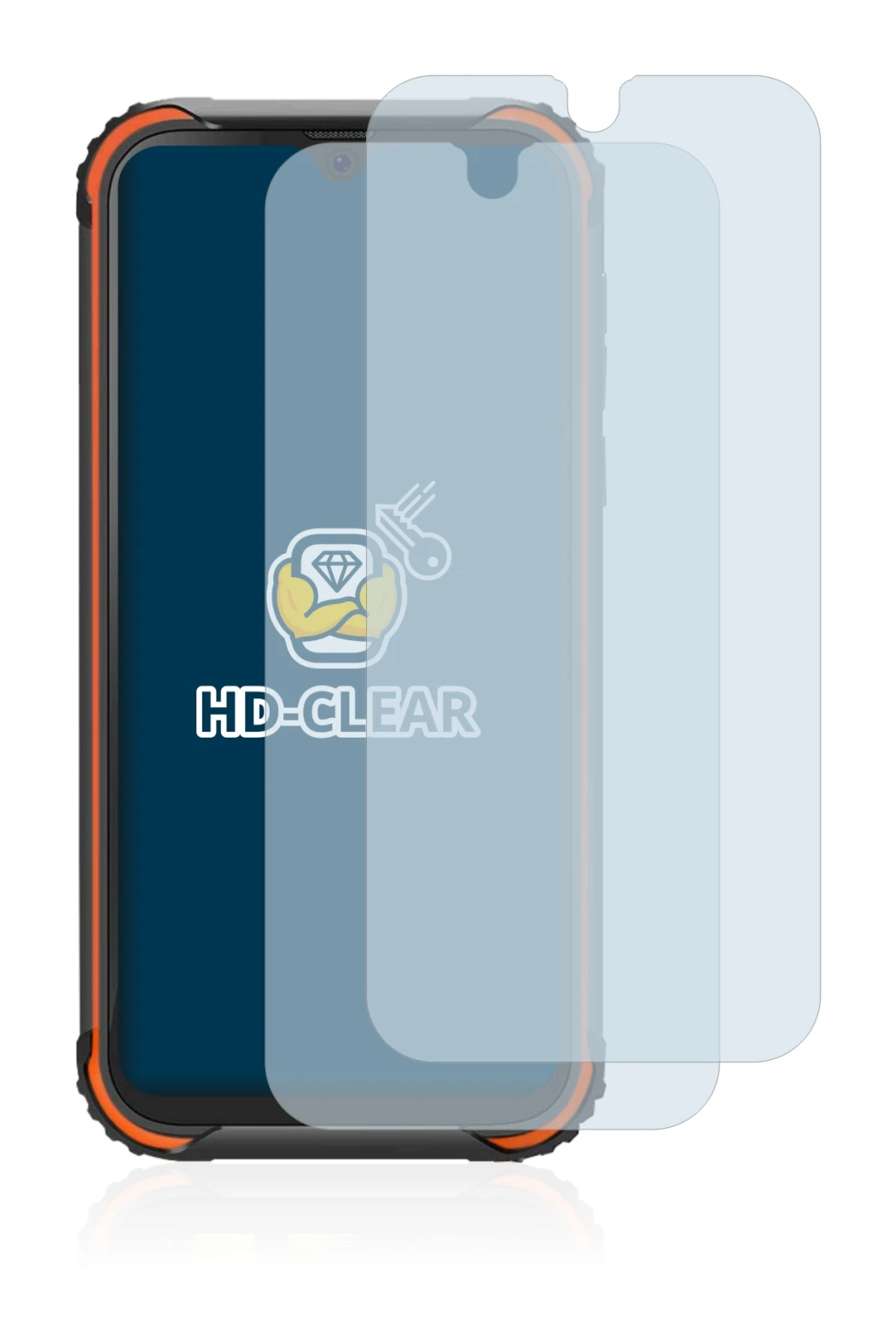 Image de l'appareil Blackview BV5900 avec une grande variété de protections d'écran.