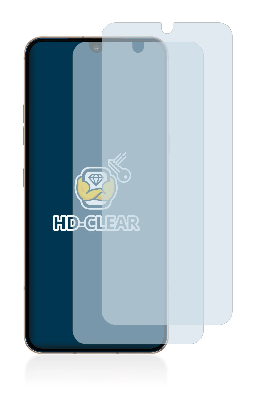 Image de l'appareil LG V60 ThinQ avec une grande variété de protections d'écran.