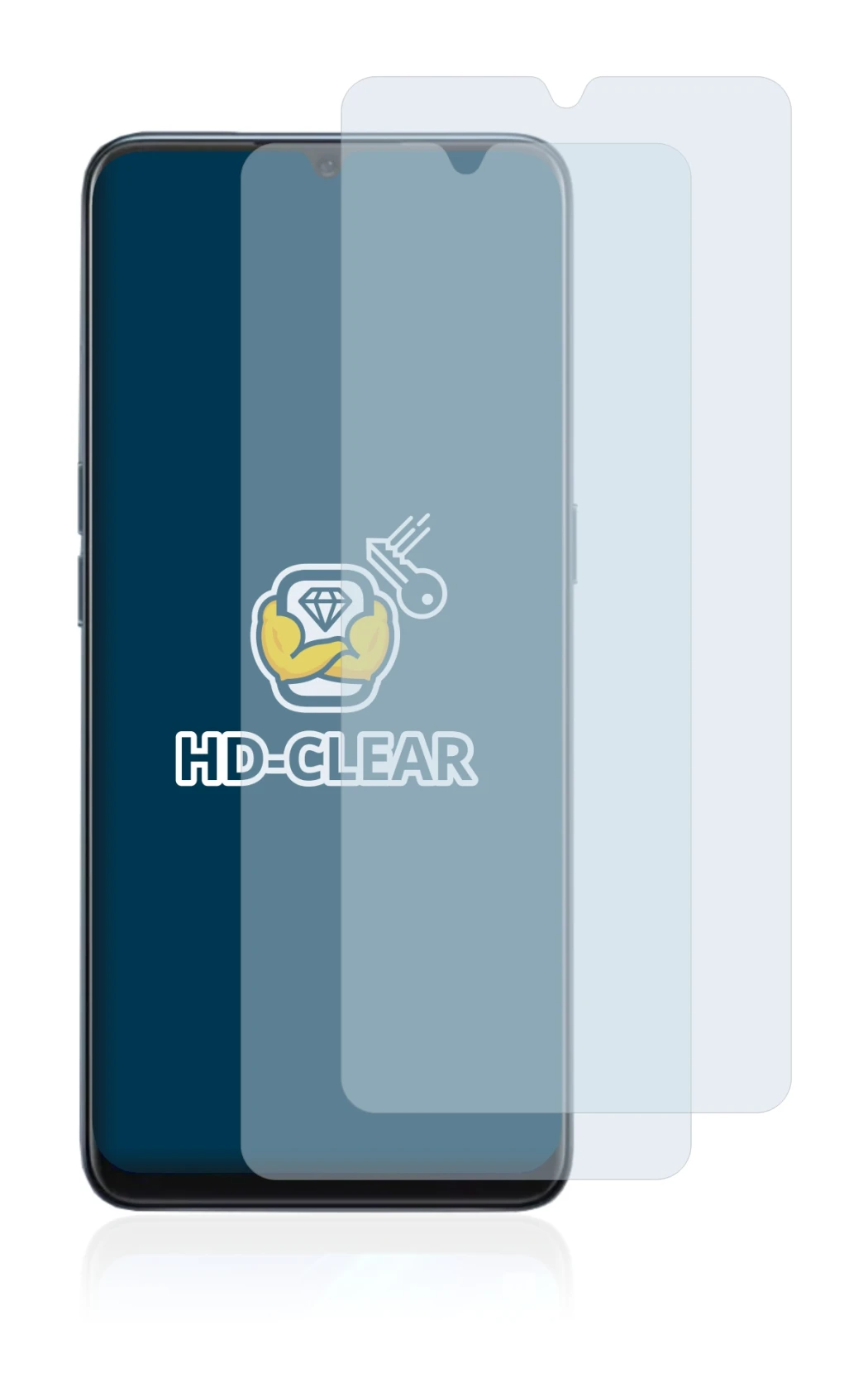 Image de l'appareil Oppo A91 avec une grande variété de protections d'écran.