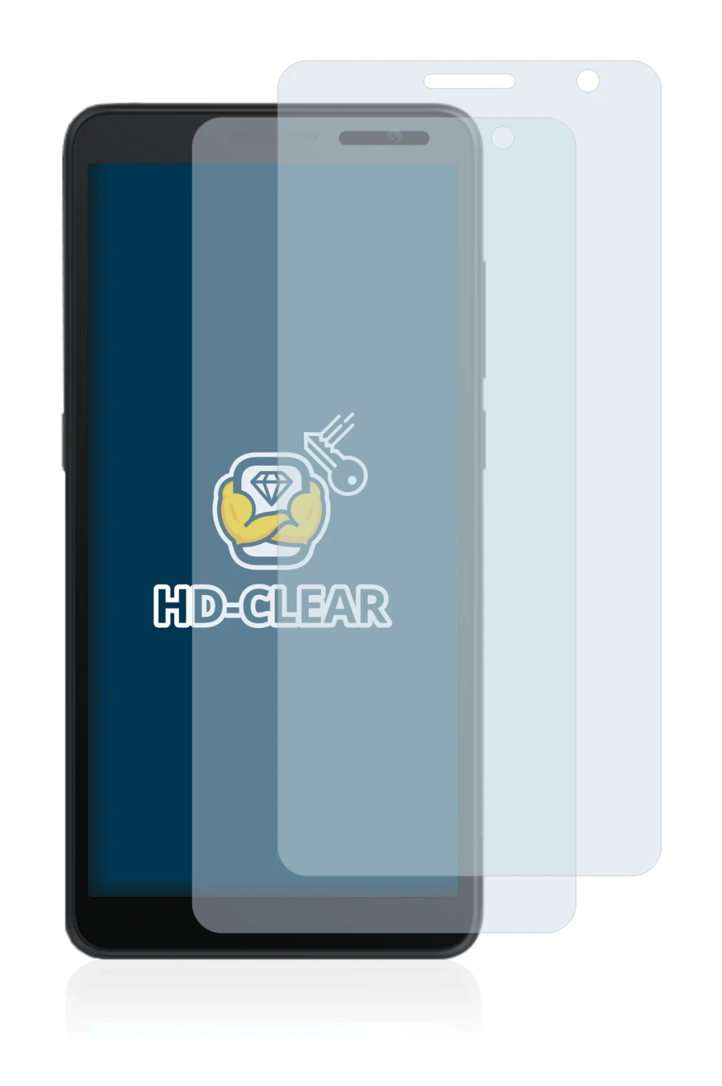 Image de l'appareil Alcatel 1B 2020 avec une grande variété de protections d'écran.