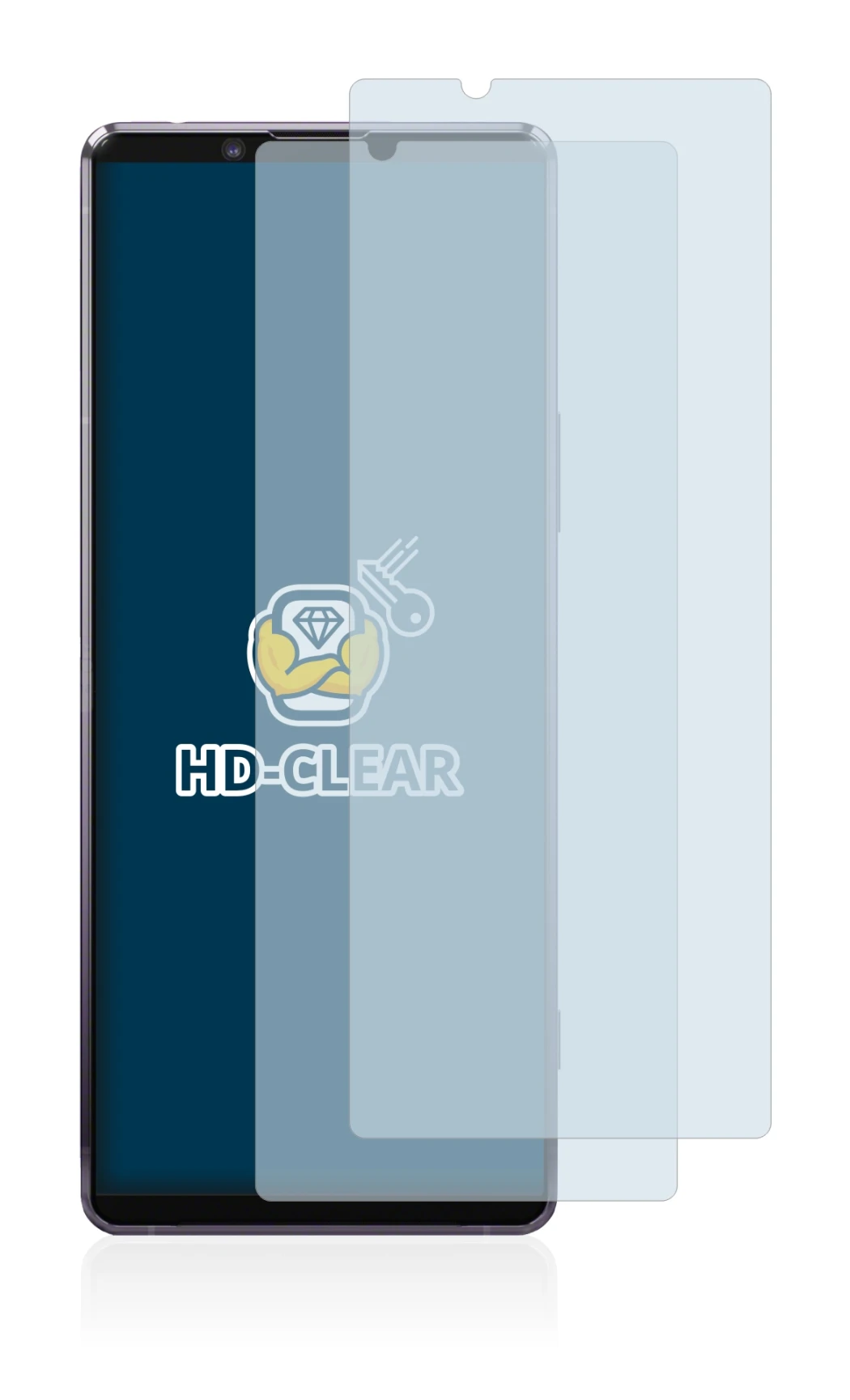 Image de l'appareil Sony Xperia 1 II avec une grande variété de protections d'écran.