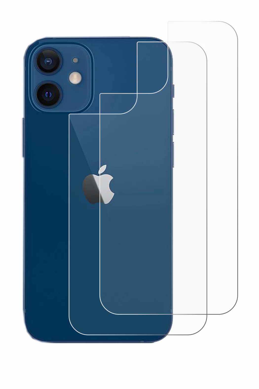 Image de l'appareil Apple iPhone 12 (Arrière) avec une grande variété de protections d'écran.