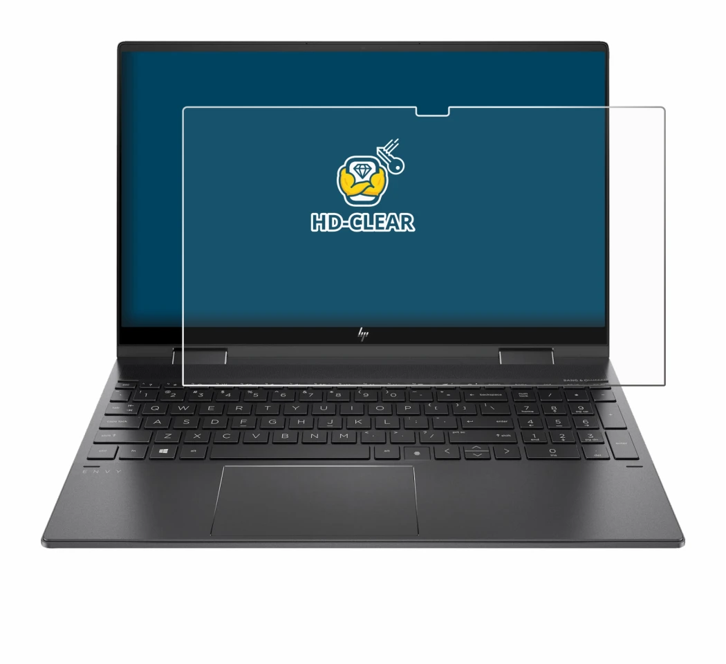 Image de l'appareil HP Envy x360 (15-eX) (358 mm x 230 mm) avec une grande variété de protections d'écran.