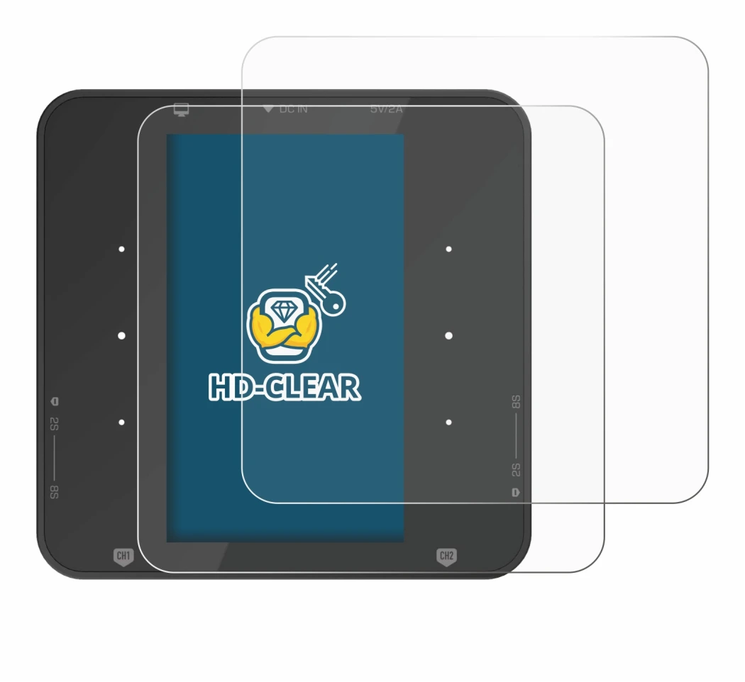 Image de l'appareil ISDT P30 avec une grande variété de protections d'écran.