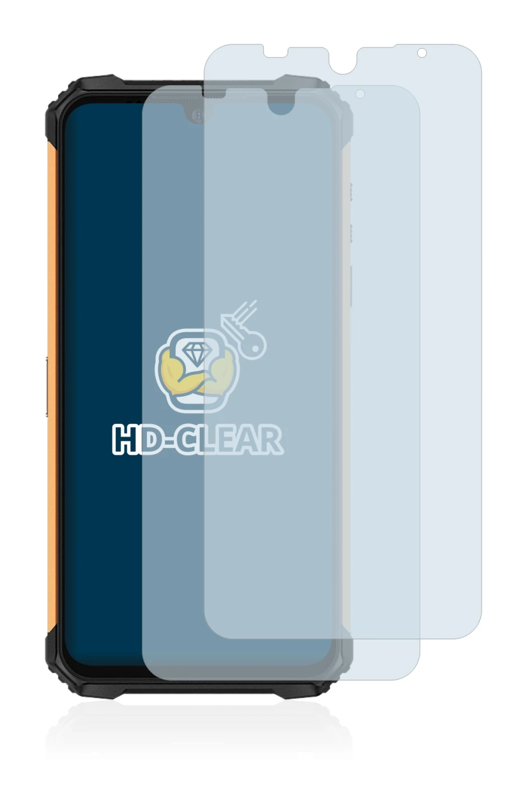 Image de l'appareil Ulefone Armor 8 avec une grande variété de protections d'écran.