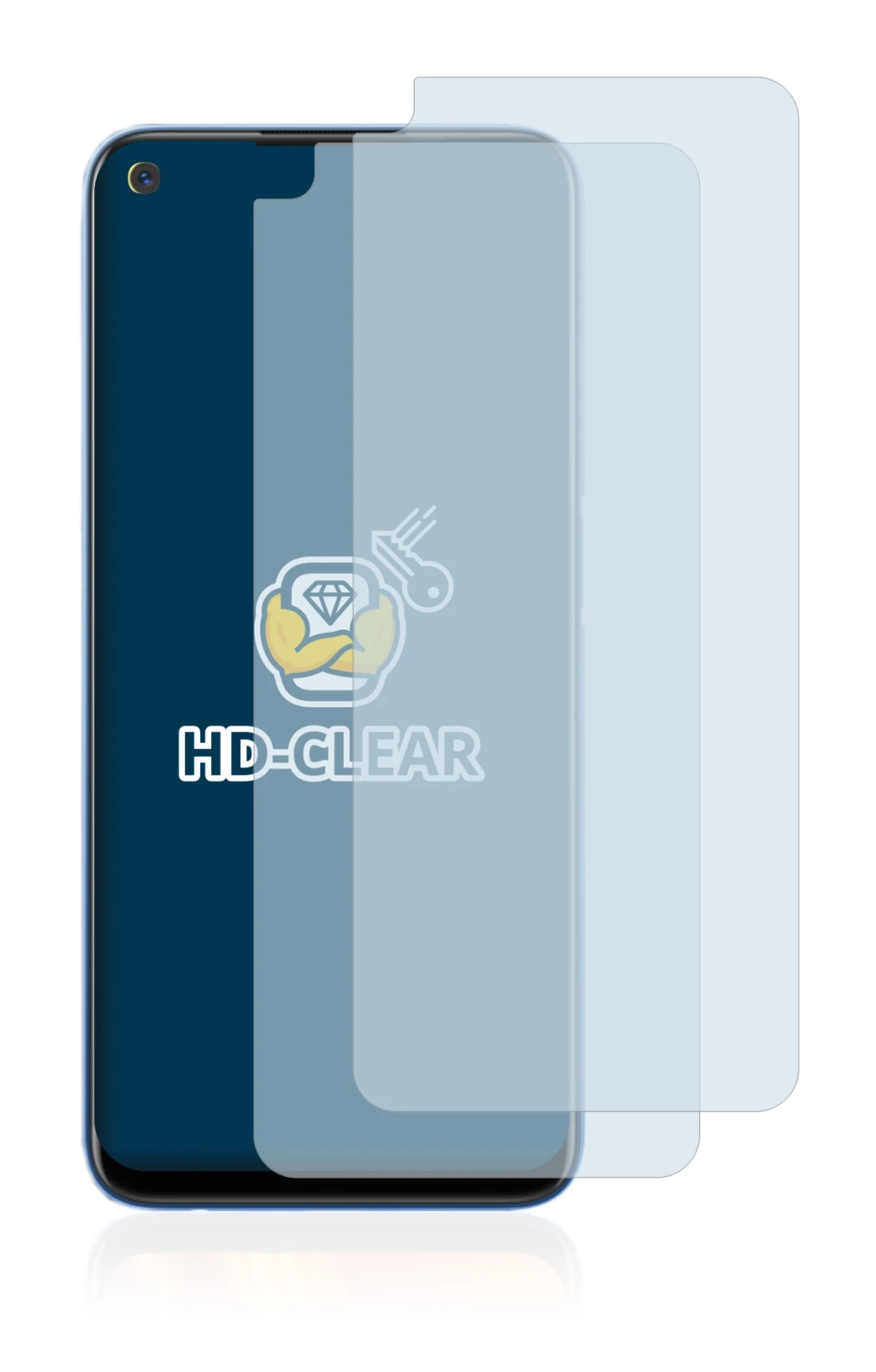 Image de l'appareil realme 7 avec une grande variété de protections d'écran.