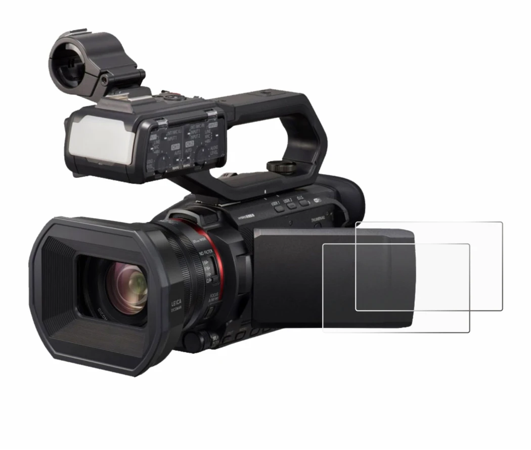 Image de l'appareil Panasonic HC-X1500 avec une grande variété de protections d'écran.