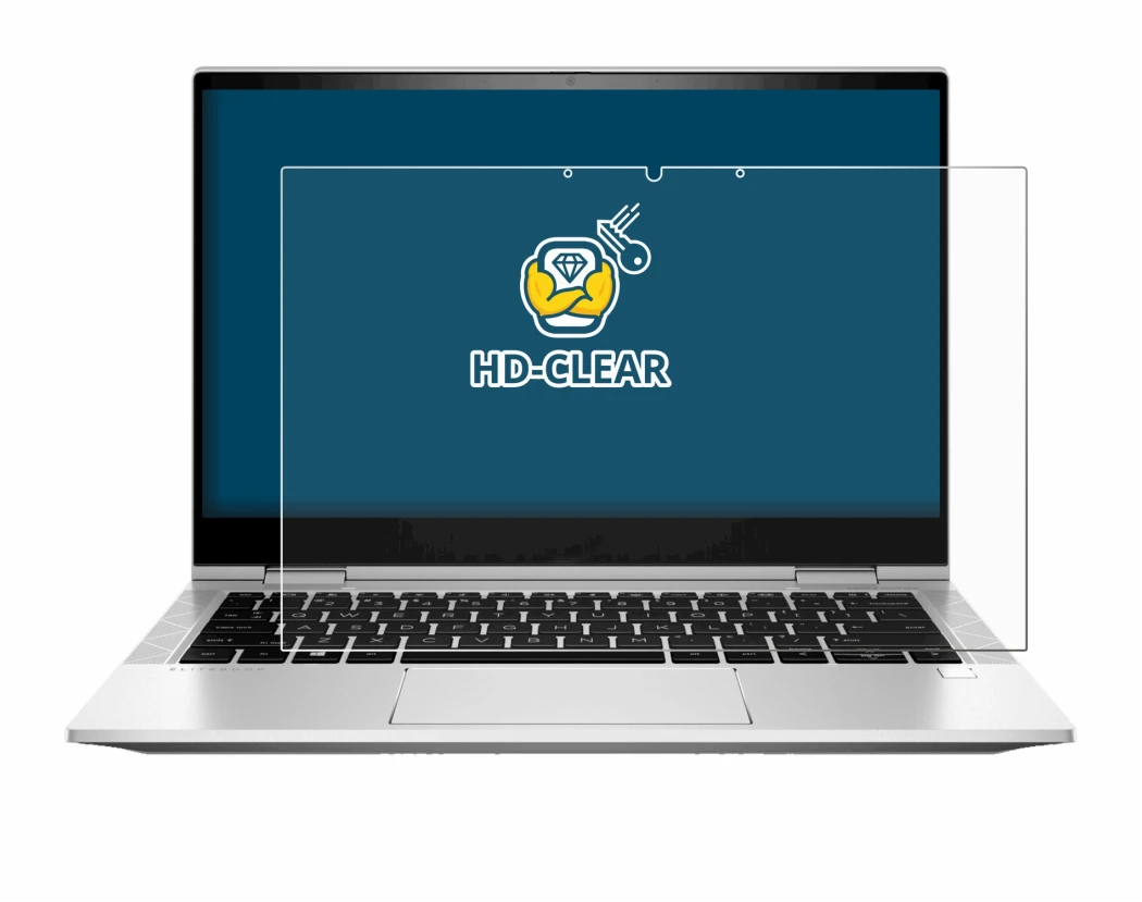 Image de l'appareil HP EliteBook x360 830 G8 avec une grande variété de protections d'écran.