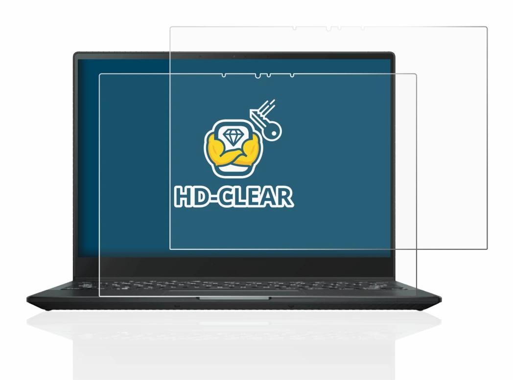 Image de l'appareil ASUS Rog Flow X13 2022 avec une grande variété de protections d'écran.