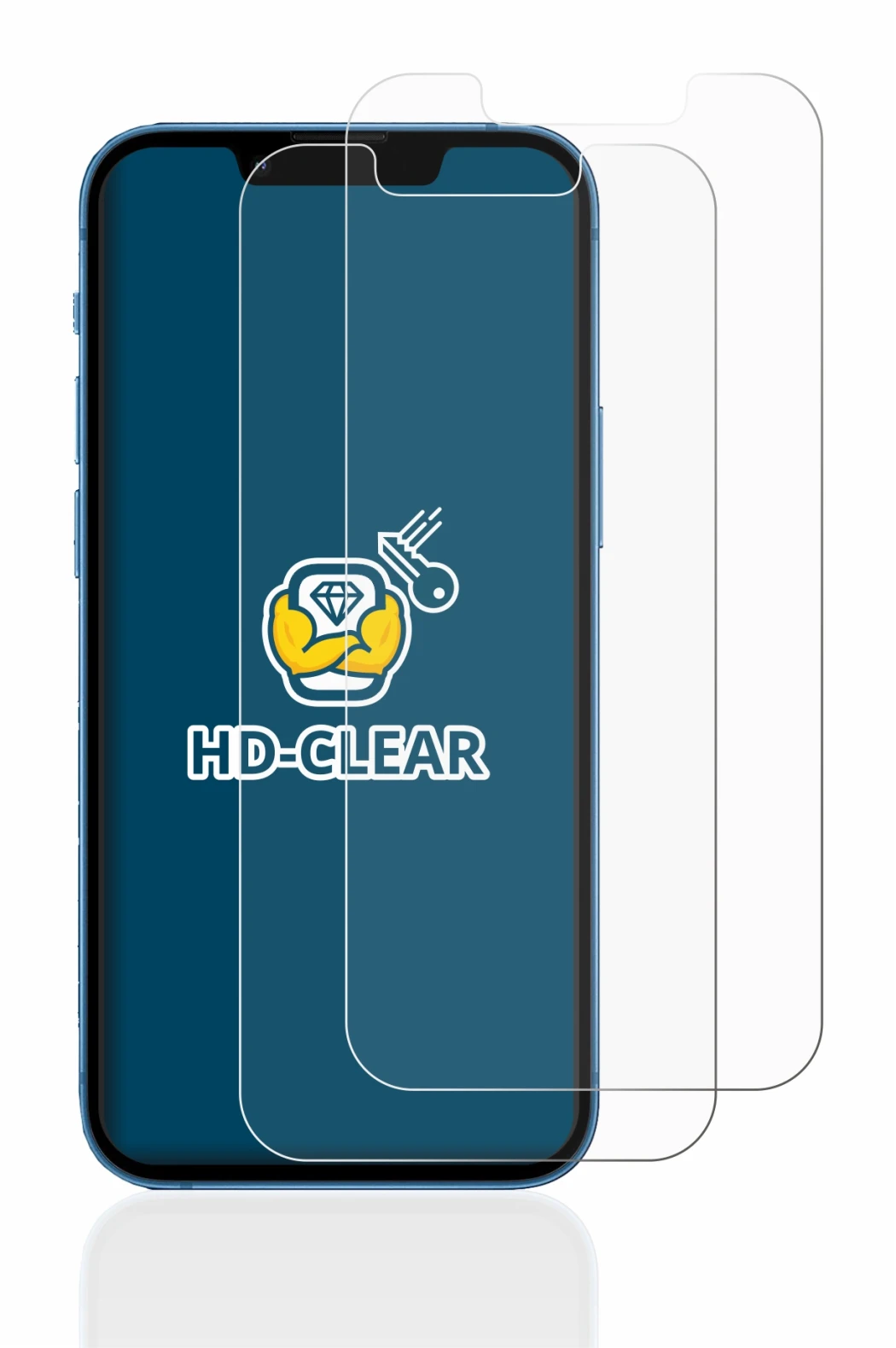 Image de l'appareil Apple iPhone 13 mini avec une grande variété de protections d'écran.