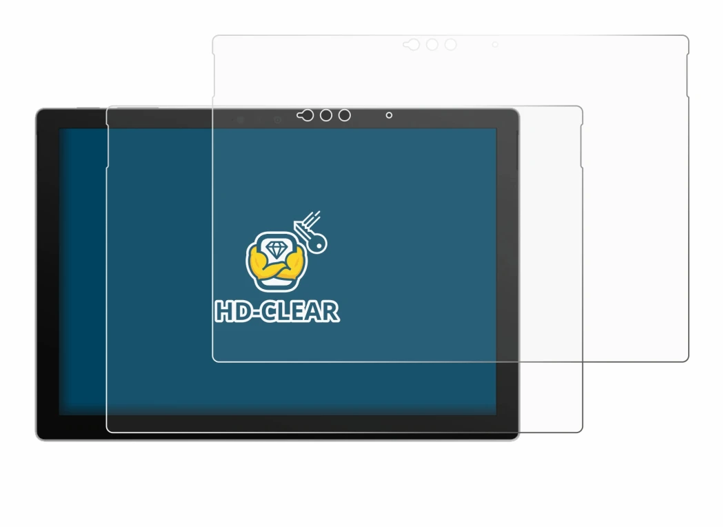 Image de l'appareil Microsoft Surface Pro 7 Plus avec une grande variété de protections d'écran.