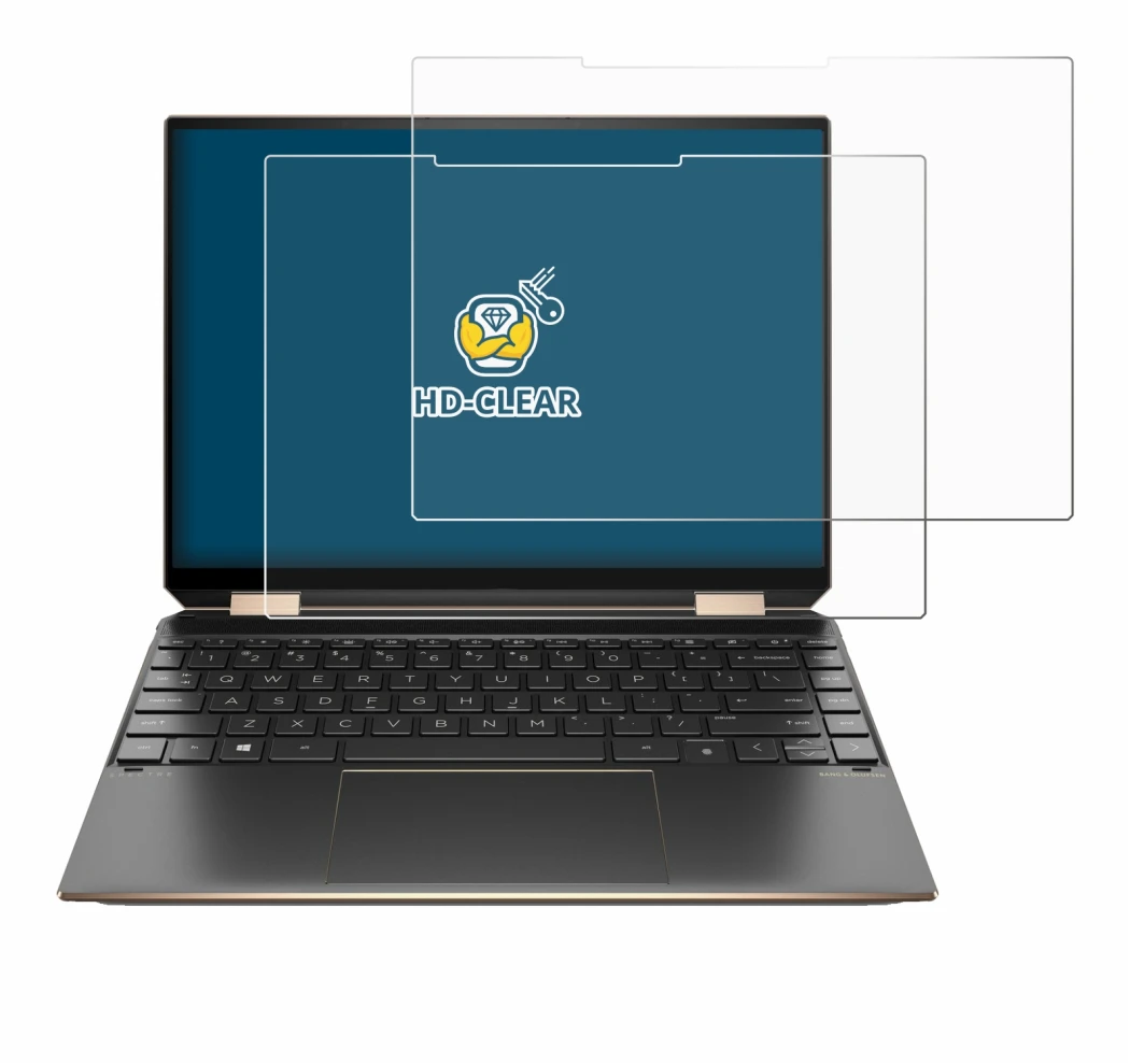 Image de l'appareil HP Spectre x360 (14-eX) 2021 avec une grande variété de protections d'écran.